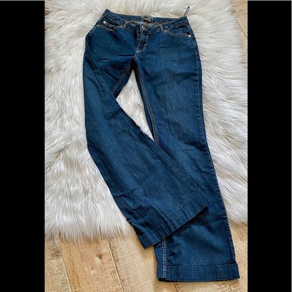 Ted Baker low rise medium wash boot cut denim jeans in size 6 - Picture 1 of 13